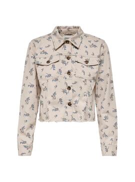 Veste Denim Only Masha Beige Imprimer Femme