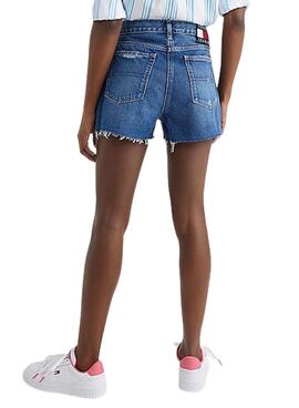 Short Jeans Tommy Jeans Hotpant Bleu Pour Femme