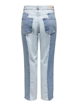 Jeans Only Megan Patchwork Bleu Femme