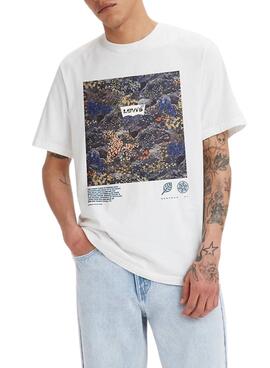 T-Shirt Levis Relaxed Fit Blanc pour Homme