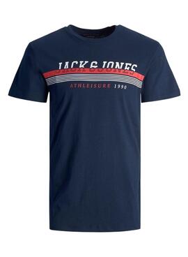 T-Shirt Jack & Jones Logo Marine pour Homme