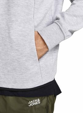 Sweat Jack & Jones Fermeture Éclair Gris Homme