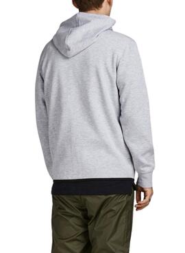 Sweat Jack & Jones Fermeture Éclair Gris Homme