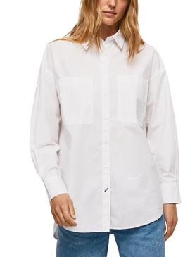 Chemise Pepe Jeans Natalia Blanc pour Femme