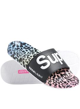 Flip Flops Superdry All over Print Noires pour Femme