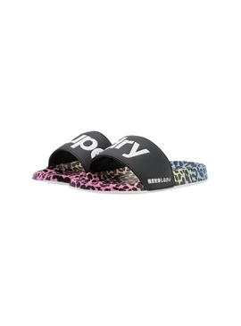 Flip Flops Superdry All over Print Noires pour Femme