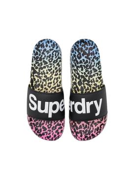 Flip Flops Superdry All over Print Noires pour Femme