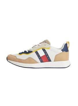 Baskets Tommy Jeans Retro Beige pour Homme