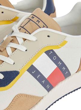 Baskets Tommy Jeans Retro Beige pour Homme