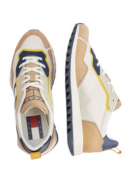 Baskets Tommy Jeans Retro Beige pour Homme