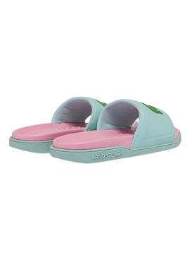 Flip Flops Lacoste Dualiste Turquoise et Rose Femme