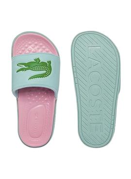Flip Flops Lacoste Dualiste Turquoise et Rose Femme