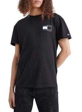 T-Shirt Tommy Jeans Twisted Flag Noire Homme