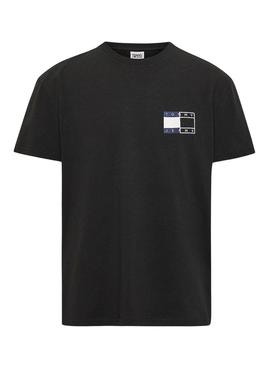 T-Shirt Tommy Jeans Twisted Flag Noire Homme