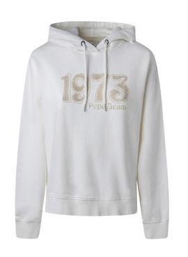 Sweat Pepe Jeans Sadie Blanc pour Femme