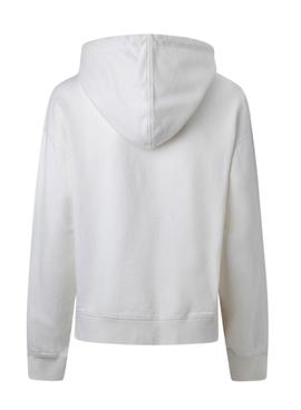 Sweat Pepe Jeans Sadie Blanc pour Femme