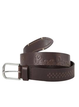 Ceinture Pepe Jeans George brun pour Homme