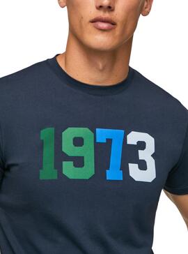 T-Shirt Pepe Jeans Totem Bleu Marine pour Homme