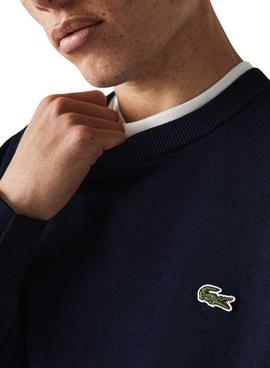 Pull Lacoste Tricot Bleu Marine pour Homme