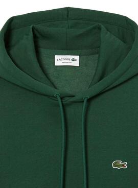 Sweat Lacoste Basic Capuche Vert pour Homme