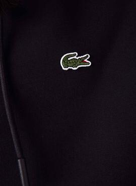 Sweat Lacoste Basic de Fermeture Éclair Noire