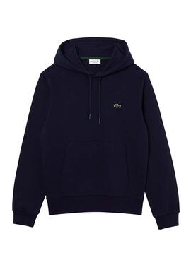 Sweat Lacoste Basic Hood Bleu Marine pour Homme