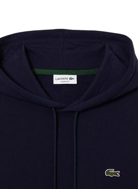Sweat Lacoste Basic Hood Bleu Marine pour Homme