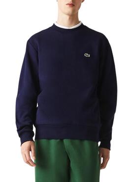 Sweat Lacoste Basic Bleu Marine pour Homme