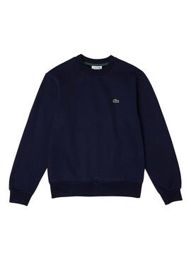 Sweat Lacoste Basic Bleu Marine pour Homme