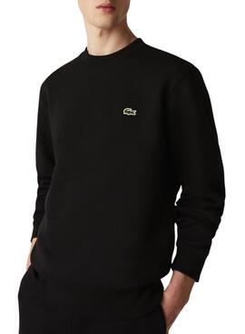 Sweat Lacoste Basic Noire pour Homme