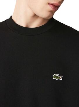 Sweat Lacoste Basic Noire pour Homme