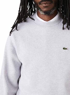 Sweat Lacoste Basic Gris pour Homme