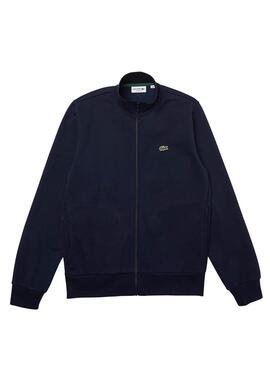 Sweat Lacoste Basica Fermeture éclair Bleu Marine