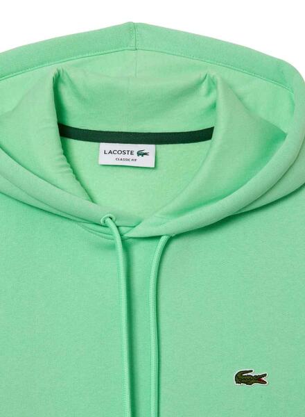 Sweat Lacoste Colorblock Vert pour Homme