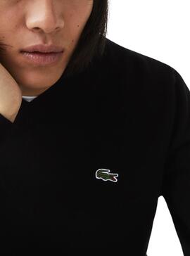Pull Lacoste Basic Noire pour Homme