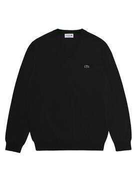 Pull Lacoste Basic Noire pour Homme