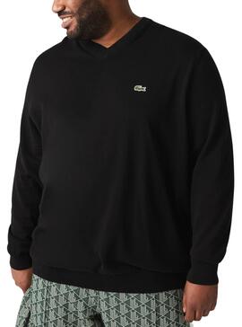 Pull Lacoste Basic Noire pour Homme