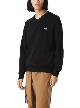 Pull Lacoste Basic Noire pour Homme