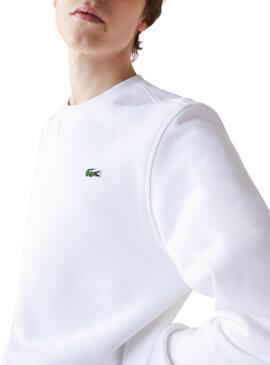 Sweat Lacoste Sport Basic Logo Blanc Homme