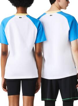 T-Shirt Lacoste TH2743 Blanc pour Homme