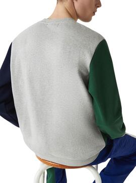 Sweat Lacoste SH1210 Multicolore pour Homme