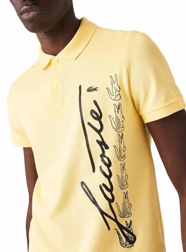 Polo Lacoste Regular Fit Jaune pour Homme