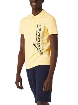 Polo Lacoste Regular Fit Jaune pour Homme