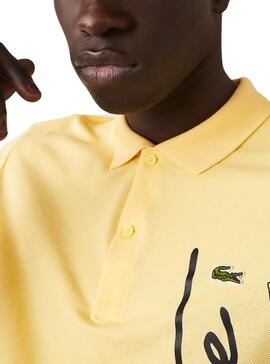 Polo Lacoste Regular Fit Jaune pour Homme
