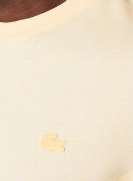 T-Shirt Lacoste Croco Oversize Amarilla Homme