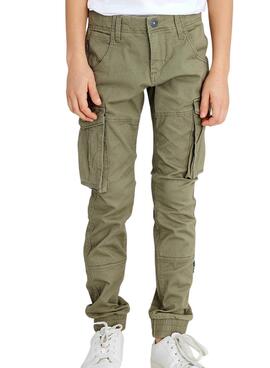 Pantalon Name It Bango Cargo Vert pour Garçon