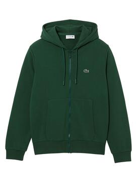 Sweat Lacoste Basique Vert pour Homme