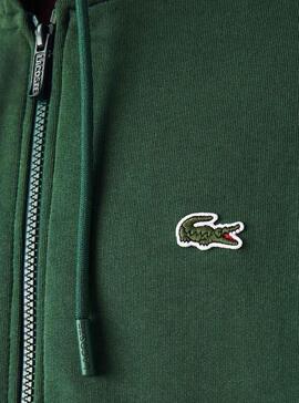 Sweat Lacoste Basique Vert pour Homme