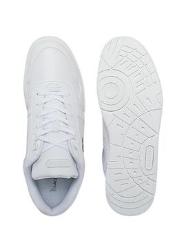 Baskets Lacoste Cuir Blanc pour Homme