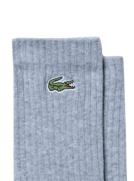 Pack 3 Chaussettes Lacoste High Basics Gris